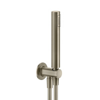 GESSI INCISO душевой комплект, +  вывод, держатель, шланг 1,50 м и душевая лейка, цвет: Finox Brushed Nickel - Gidratop.ru изображение