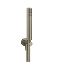 Gessi Emporio shower душевой комплект, состоящий из вывода воды, держателя, шланга 1,50 м и лейки, цвет: Finox Brushed Nickel - Gidratop.ru изображение