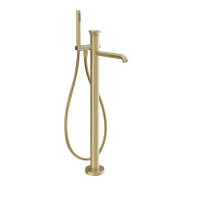 GESSI Origini смеситель  наполньный для ванны, с ручной лейкой, в комплекте вставка., цвет: Brushed Brass PVD - Gidratop.ru изображение