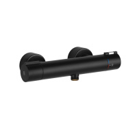 Gessi Emporio Via tortona смеситель термостатический наружный для душа, цвет: Black XL - Gidratop.ru изображение