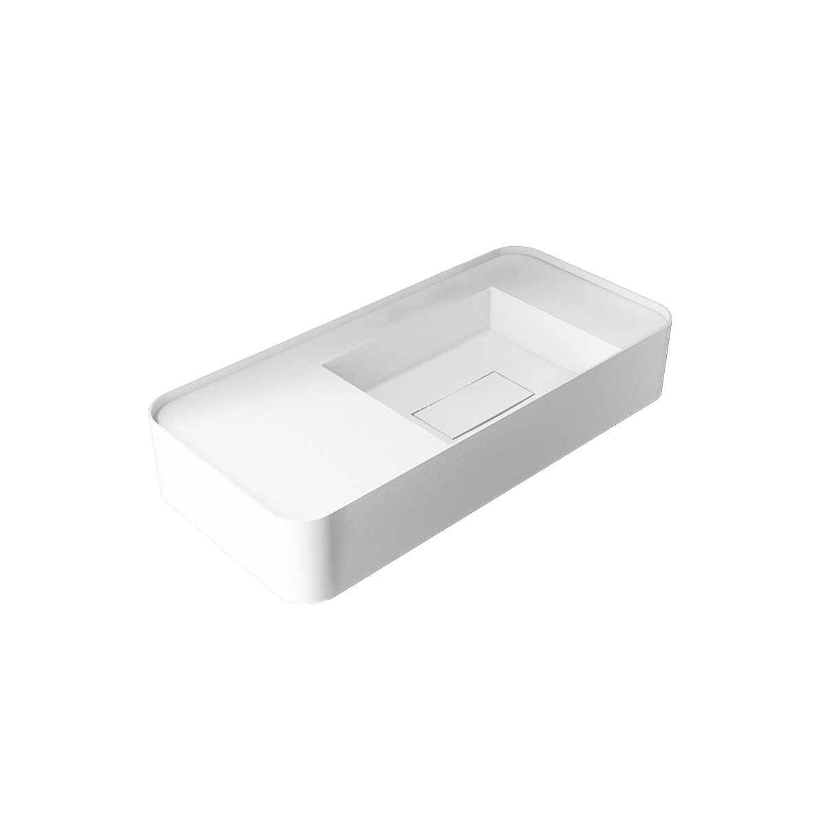 Раковина из искусственного камня Vincea VWB-6S412MW, 1200*400*150, подвесная, цвет белый матовый - Gidratop.ru изображение
