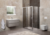 Душевой уголок BelBagno UNIQUE-AH-1-120/135-100-C-Cr - Gidratop.ru изображение
