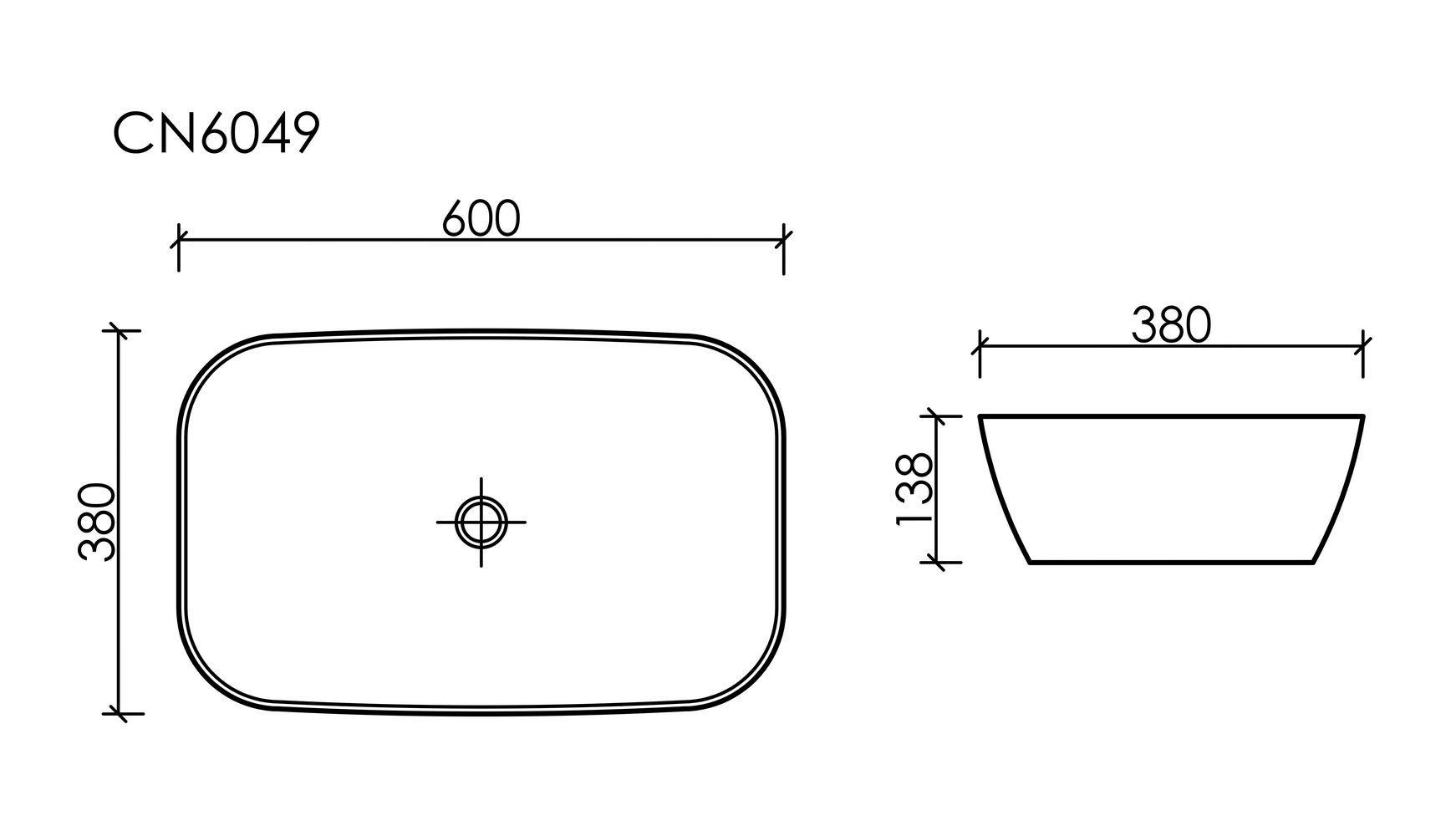 Умывальник чаша накладная овальная (цвет Капучино Матовый) Element 600x380x138мм - Gidratop.ru изображение