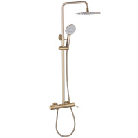 Душевая стойка ABBER Emotion AF8816GL с изливом, золото матовое - Gidratop.ru изображение