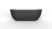 Акриловая ванна BELBAGNO BB70-1700-800-W/NM Белый Глянец внутри, черный матовый снаружи - Gidratop.ru изображение