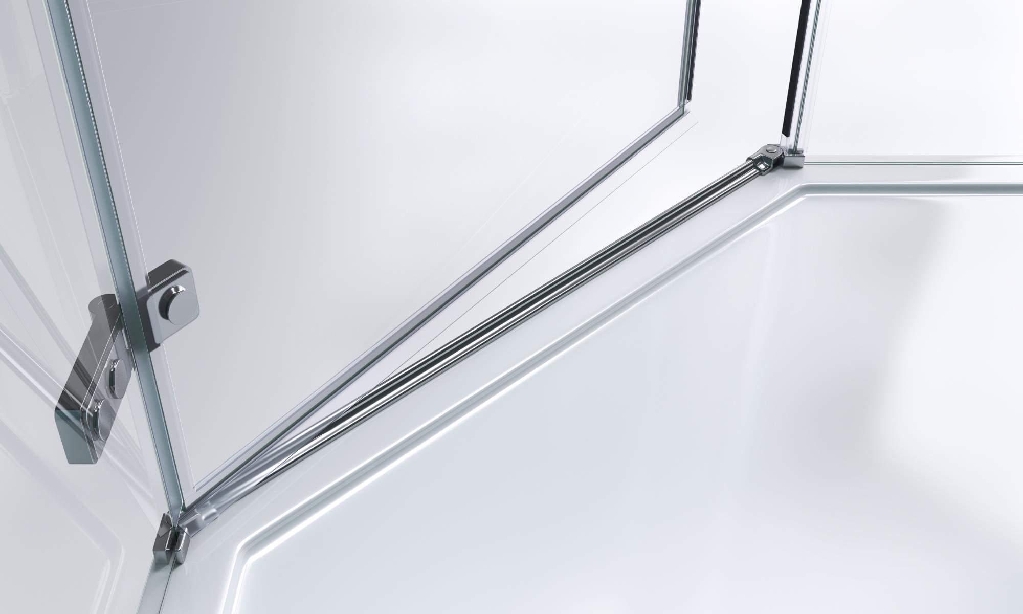 Душевой уголок BelBagno KRAFT-P-1-100-C-Cr-R - Gidratop.ru изображение