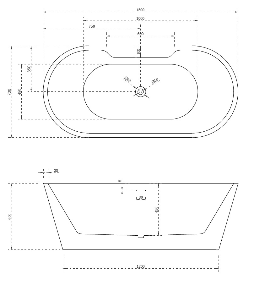 Акриловая ванна ABBER AB9299-1.5 белая - Gidratop.ru изображение