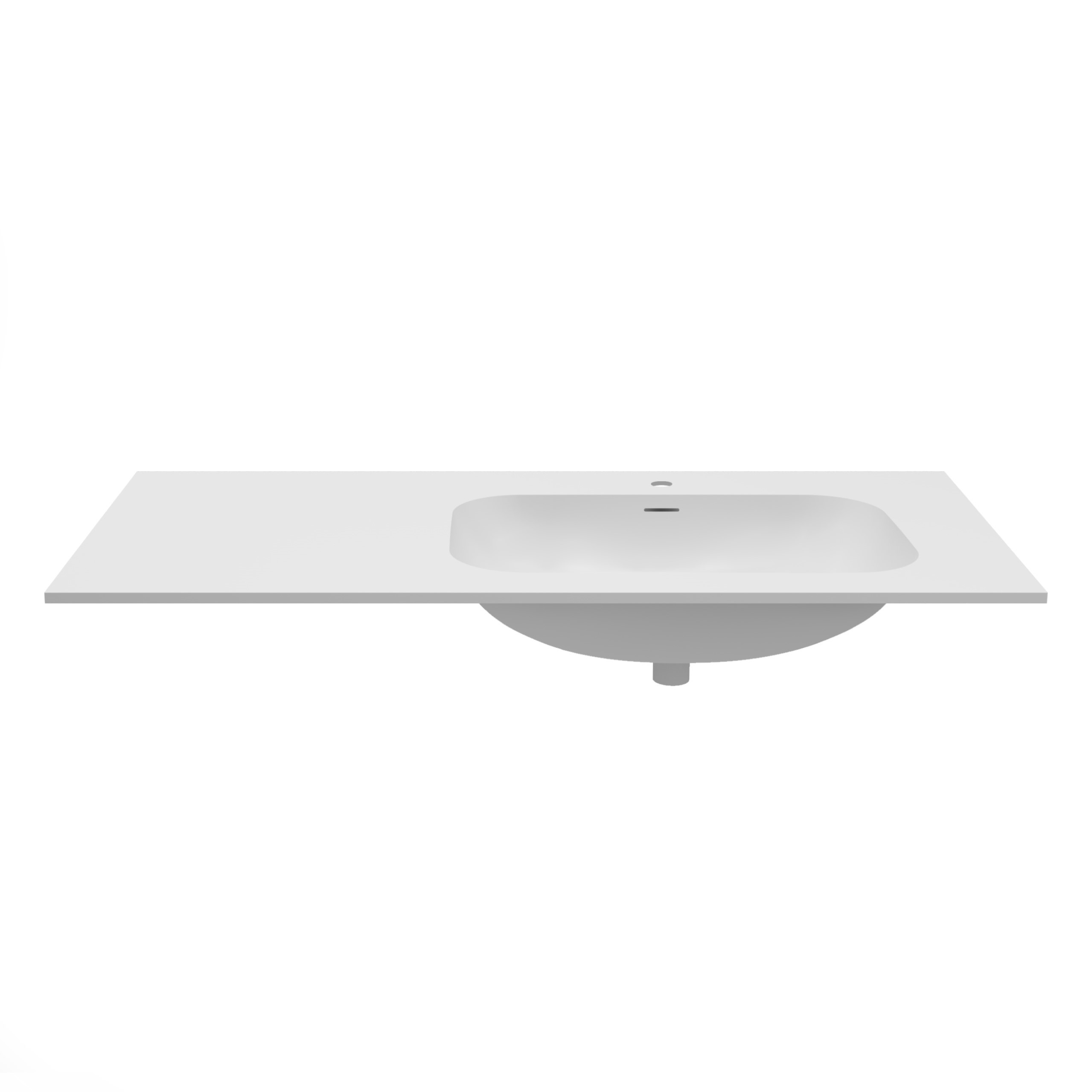 Раковина Elise VCB-4EL100MW-R, Corian правая, цвет белый матовый - Gidratop.ru изображение