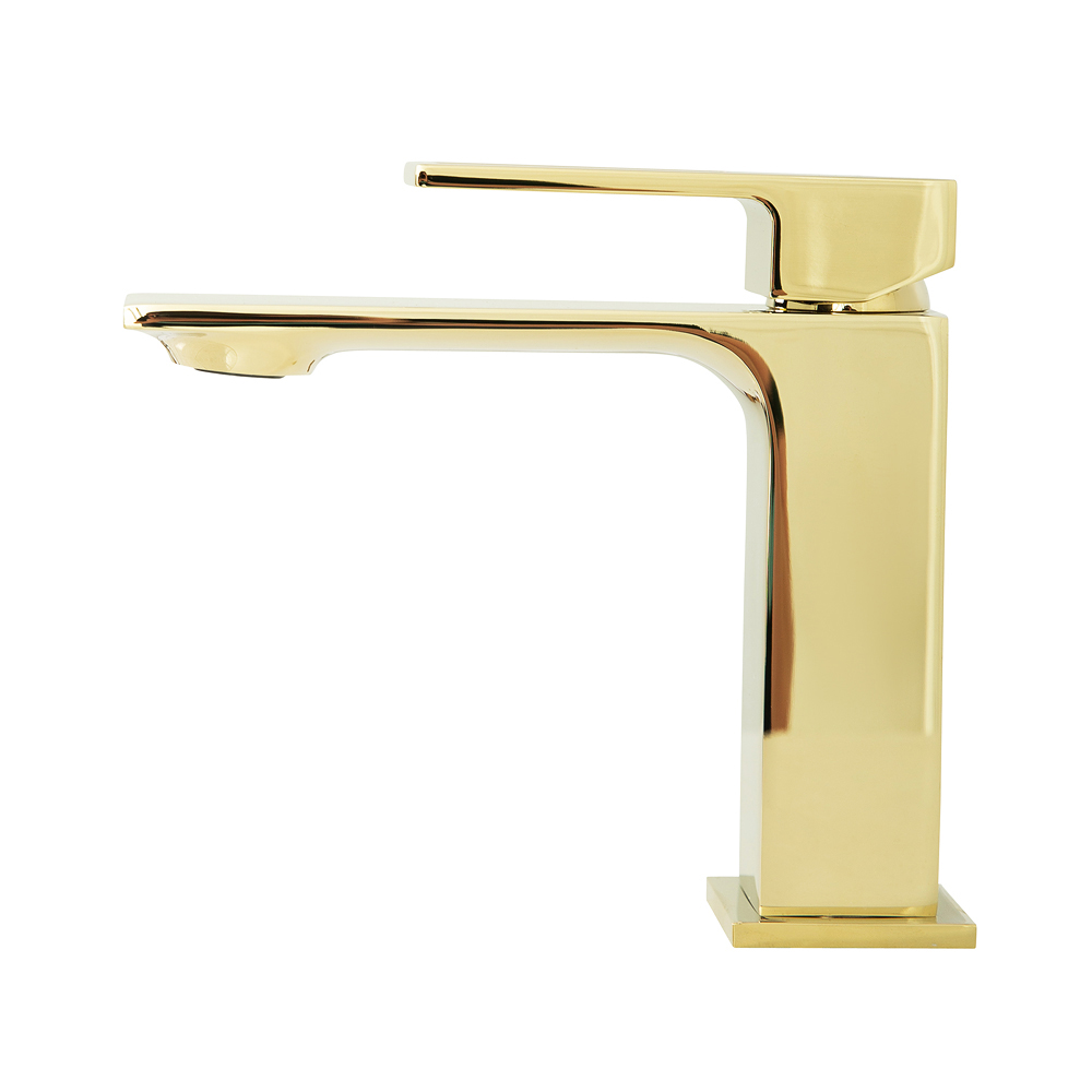 LUCE Смеситель для раковины с донным клапаном, золото LUC-LVM-ORO - Gidratop.ru изображение