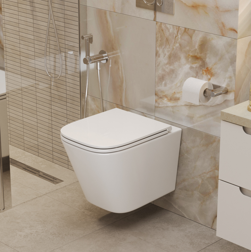 Унитаз подвесной безободковый со смывом TORNADO BelBagno ARDENTE-TOR BB520CH-TOR/BB2322SC - Gidratop.ru изображение