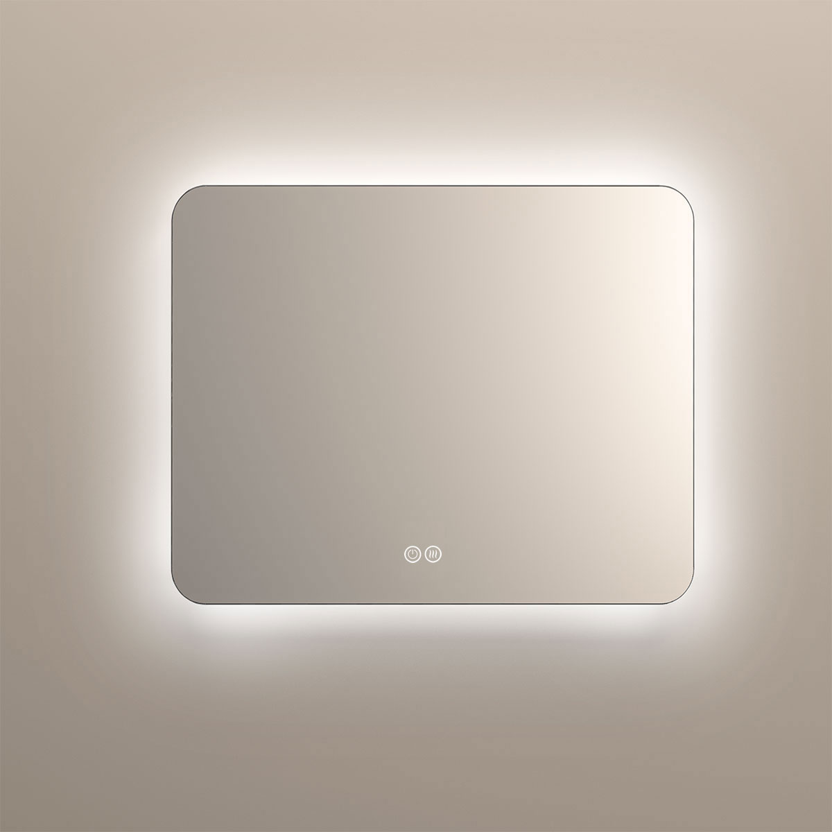Зеркало LED VLM-3BE900-2 900х800 c сенсорным выключателем и диммером, антизапотевание - Gidratop.ru изображение