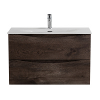 MARINO-CER-MINI База под раковину подвесная с двумя выкатными ящиками, Rovere Nature Grigio, 696x390x500, MARINO-CER-MINI-700-2C-SO-RNG-P
