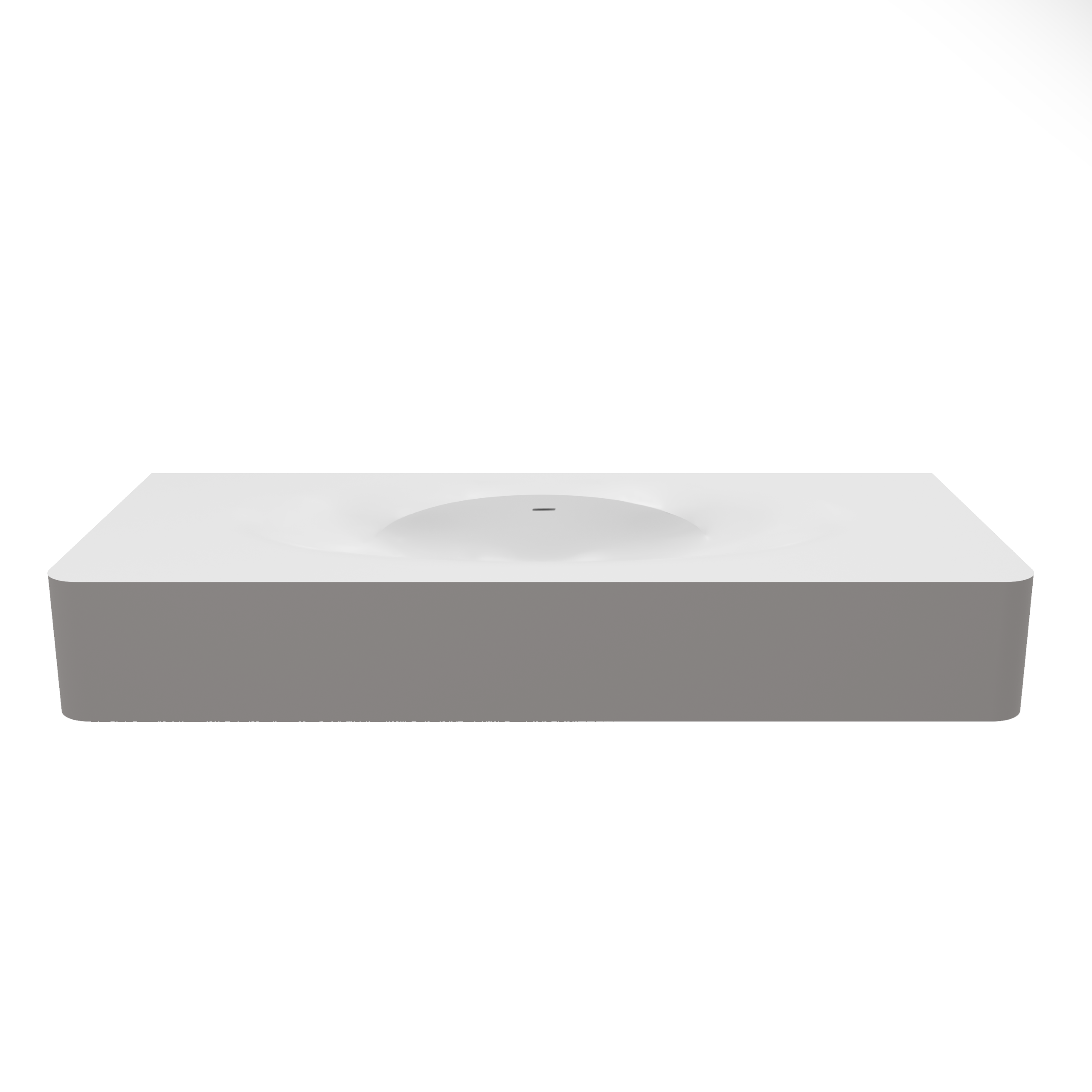 Раковина Caprise VCB-4CA120MWLG, Corian, цвет белый матовый + светло-серый матовый - Gidratop.ru изображение