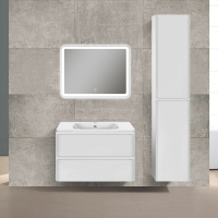 База под раковину Vico 800 подвесная, 2 выкатных ящика soft close, G.White - Gidratop.ru изображение