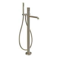 GESSI HABITO RIGATO смеситель для ванны напольный, однорычажный, цвет Finox Brushed Nickel - Gidratop.ru изображение