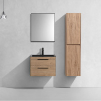 База под раковину Chiara 2D 600 подвесная, 2 выкатных ящика soft-close, N.Oak - Gidratop.ru изображение