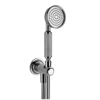 GESSI VENTI20 комплект для душа с ручным душем, шлангом 1500 мм., держателем с подводом воды, цвет хром - Gidratop.ru изображение