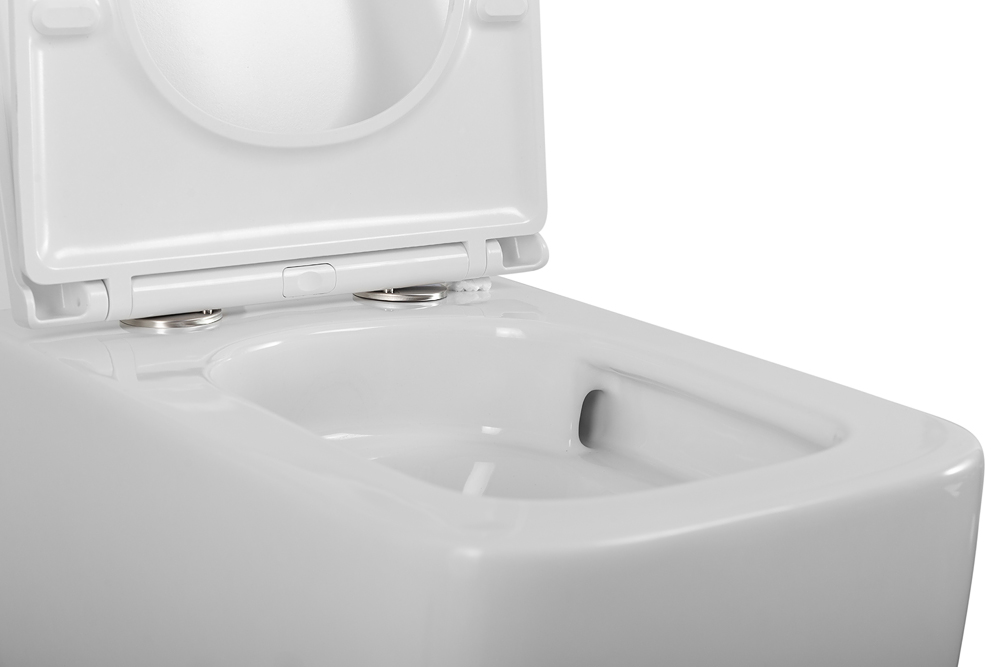 LUCE-TOR Унитаз подвесной безободковый с сиденьем дюропласт soft close, BB076CH-TOR/SC - Gidratop.ru изображение