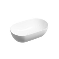 Раковина CERAMICANOVA Twist накладная овальной формы 500x300x140 белый CN12001 - Gidratop.ru изображение