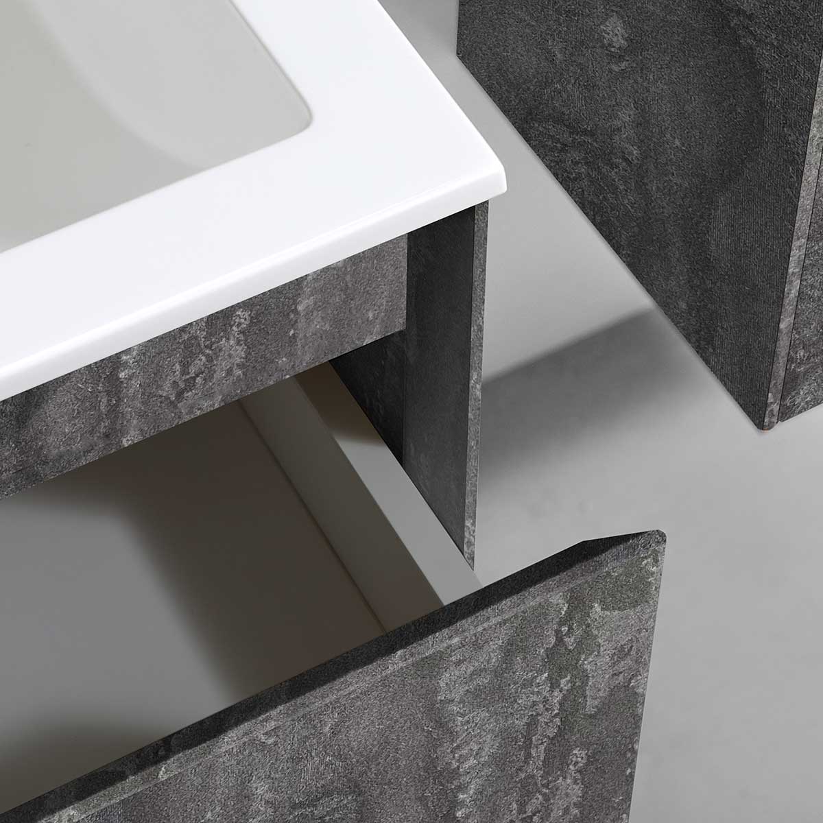 База под раковину Luka 800 подвесная, 2 выкатных ящика soft-close, G.Stone - Gidratop.ru изображение
