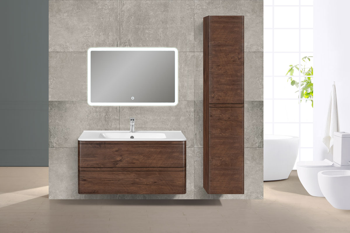 База под раковину Vico 1000 подвесная, 2 выкатных ящика soft close, R.Wood - Gidratop.ru изображение