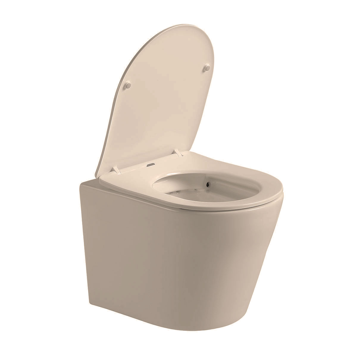 Унитаз подвесной Piatti VT1-11SMC, цвет капучино матовый, ультратонкое soft-close сиденье - Gidratop.ru изображение