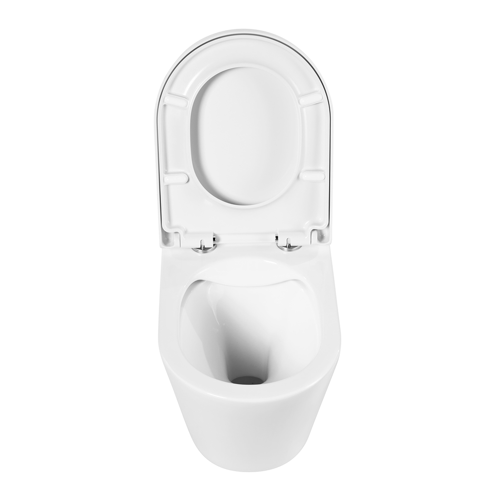 Унитаз подвесной безободковый BelBagno FLAY-R BB053CHR/BB865SC - Gidratop.ru изображение
