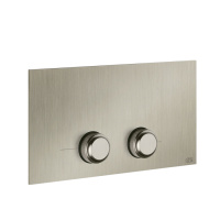 GESSI VENTI20 клавиша смыва для унитаза двойная, для инсталляций Viega, цвет Finox Brushed Nickel - Gidratop.ru изображение