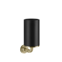 GESSI VENTI20 стакан подвесной, цвет черный, фурнитура Brushed Brass PVD - Gidratop.ru изображение