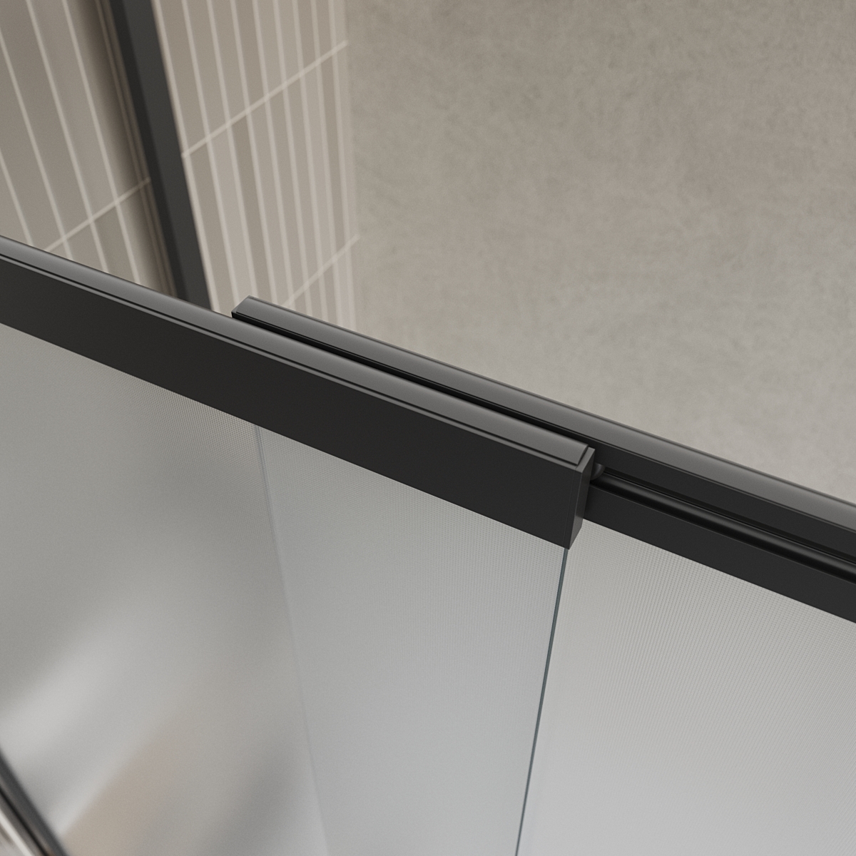 Душевая шторка на ванну BelBagno LUCE-VF-11-90/145-P-NERO - Gidratop.ru изображение