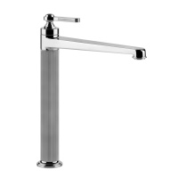 GESSI VENTI20 смеситель для раковины на 1 отверстие, однорычажный, высокий, в комплекте с донным клапаном, цвет хром - Gidratop.ru изображение