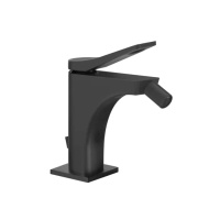 GESSI Rilievo смеситель для биде на 1 отв., с донным клапаном излив 114мм, цвет: nero XL - Gidratop.ru изображение