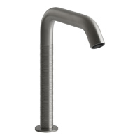 GESSI 316 TRAME смеситель для раковины, электронный, с кран-фильтром для регулировки температ и напора воды, высота излива 230 мм, цвет Steel Brushed - Gidratop.ru изображение