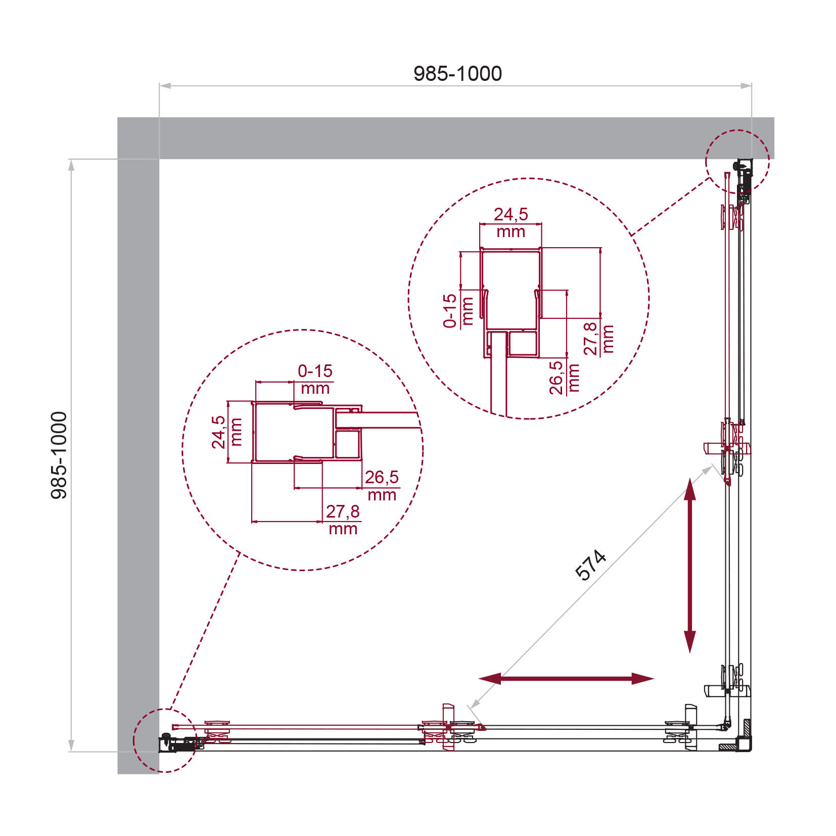 Душевой уголок BelBagno LUCE-A-2-100-C-Cr - Gidratop.ru изображение