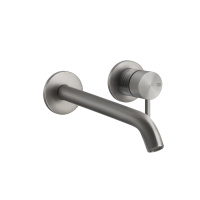 GESSI 316 встраиваемый смеситель для раковины с изливом 200-170мм (внешняя часть), цвет: steel brushed - Gidratop.ru изображение