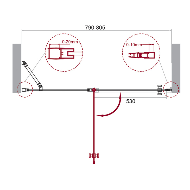 Душевая дверь BelBagno ETNA-B-12-60/20-C-Cr - Gidratop.ru изображение
