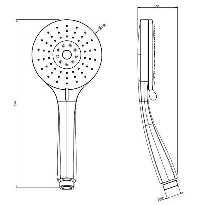 Gessi Emporio shower 3-позиционная душевая лейка с защитой отизвесткового налёта, цвет: Chrome - Gidratop.ru изображение
