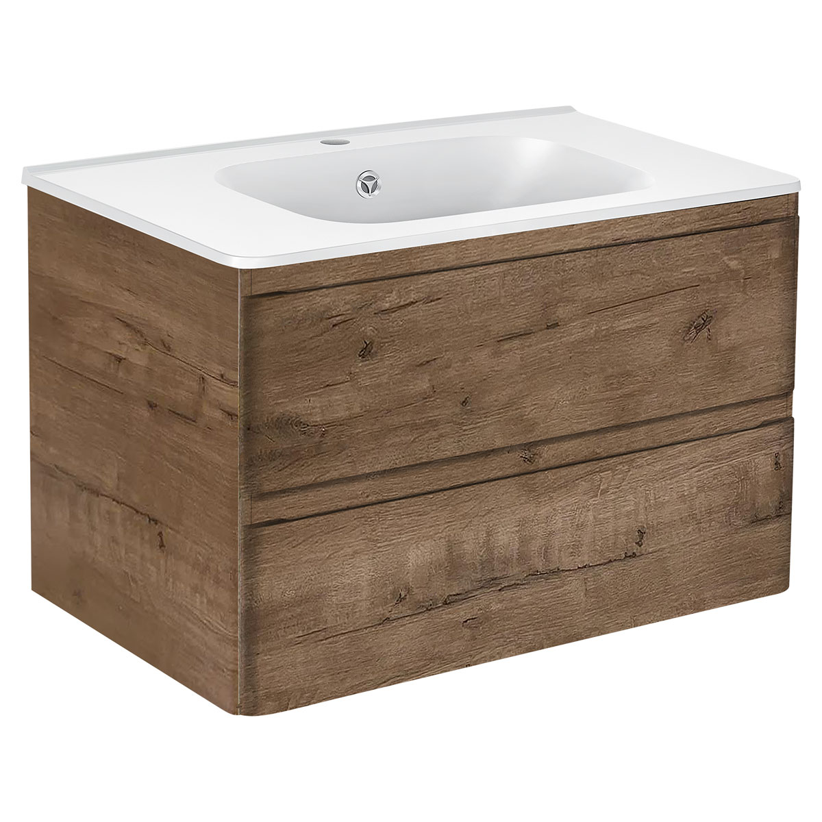 База под раковину Vico 800 подвесная, 2 выкатных ящика soft close, V.Oak - Gidratop.ru изображение