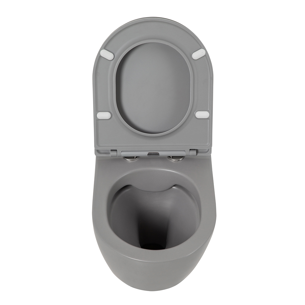 Унитаз подвесной безободковый BelBagno COLORATO BB062CHR-GR/BB062SC-GR - Gidratop.ru изображение