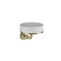 GESSI VENTI20 мыльница подвесная, цвет белый, фурнитура Brushed Brass PVD - Gidratop.ru изображение