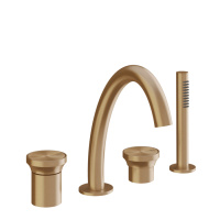 GESSI Origini смеситель для ванны на 4 отв, с ручной лейкой цвет: Warm Bronze Br. PVD - Gidratop.ru изображение