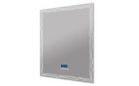 Зеркало с LED подстветкой, К6500, сенсорным выключателем Touch System, системой антизапотевания, с радио и реверсивнаятчиком температуры 45062, 75x90 см - Gidratop.ru изображение