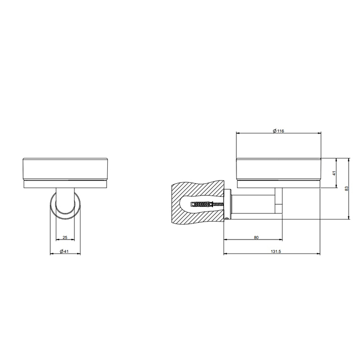 Gessi Emporio accessories мыльница настенная, сатинированное стекло, цвет: Finox Brushed Nickel - Gidratop.ru изображение