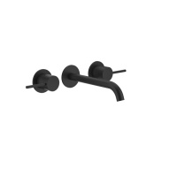 GESSI 316 встраиваемый смеситель с изливом 200-180мм (внешние части), цвет:Black XL - Gidratop.ru изображение