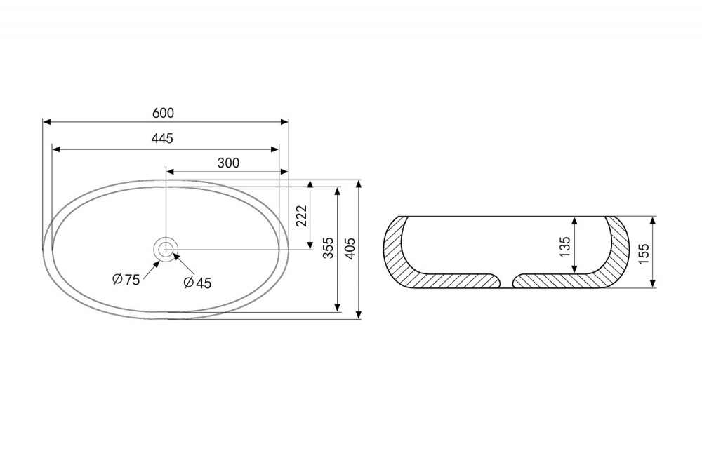 Раковина накладная ABBER Bequem AC2102MW белая матовая - Gidratop.ru изображение