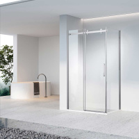 Душевой уголок Como-N VSR-4CN8016CL, 1600*800, хром, стекло прозрачное - Gidratop.ru изображение