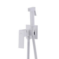 Смеситель ABBER Daheim AF8226W с гигиеническим душем,белый матовый - Gidratop.ru изображение