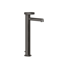 Gessi Anello смеситель для раковины высокий, излив короткий. С донным клапаном и соединительными шлангами, цвет: Black Metal Brushed PVD - Gidratop.ru изображение