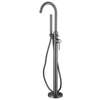 Смеситель ABBER Wasser Kreis AF8115NGN напольный для ванны, никель - Gidratop.ru изображение
