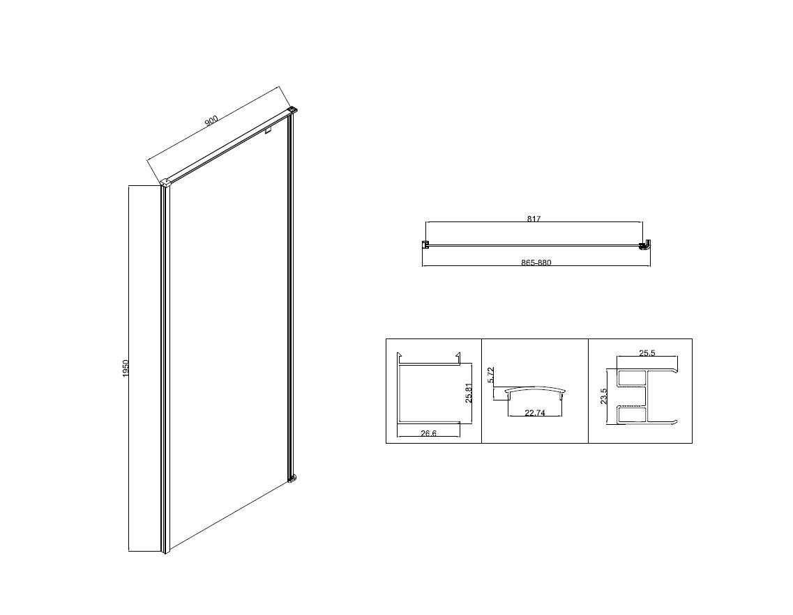 Душевой уголок Slim-N VSR-5SN9010CLGM, 1000*900, вороненая сталь, стекло прозрачное - Gidratop.ru изображение